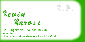 kevin marosi business card